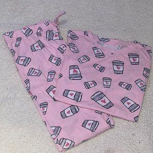 Pink coffee pj set